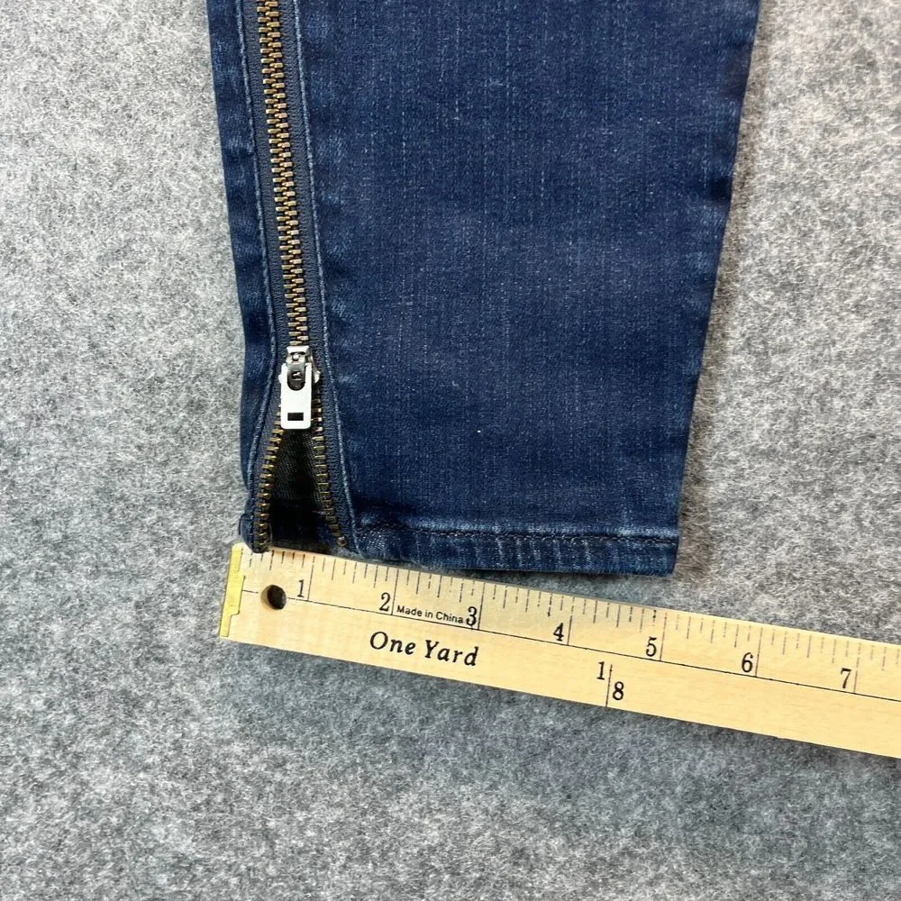 Madewell Jeans Women's 26 Skinny Skinny Dark Blue‎ Stretch Denim Ankle Zip